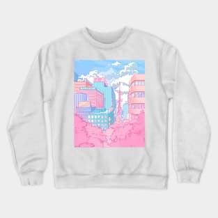 The  pastel Tokyo cityscape Crewneck Sweatshirt